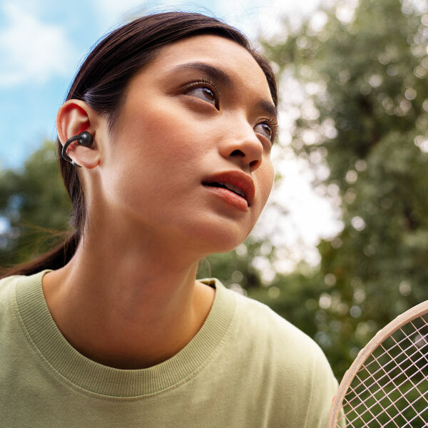 Workout with TOZO sports earbuds